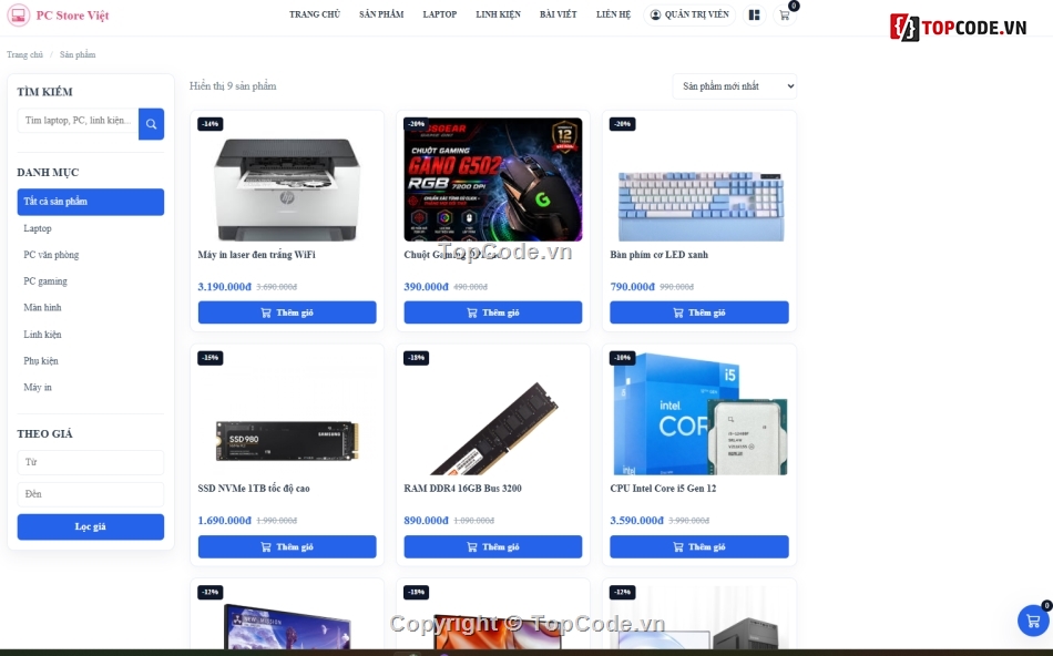 Share Code Website Bán Máy Tính,Website Bán Máy Lọc,code w    eb